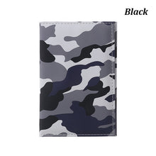 Load image into Gallery viewer, Travel Designer Army Camouflage Pu Passport Cover Women Men Credit Card ID Holder Case Ticket Wallet Document Clip Organizer