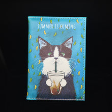 Load image into Gallery viewer, Cute Cat Passport Cover Travel Wallet Pu Leather Case for Passports Travel Document Organizer Pasjeshouder Passport Protector