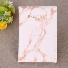 Load image into Gallery viewer, Fashion Women Men Passport Cover Pu Leather Marble Style  Travel ID Credit Card Passport Holder Packet Wallet Purse Bags Pouch