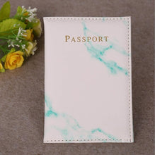 Load image into Gallery viewer, Fashion Women Men Passport Cover Pu Leather Marble Style  Travel ID Credit Card Passport Holder Packet Wallet Purse Bags Pouch