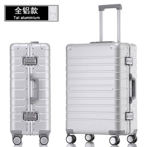 100% Aluminum-magnesium alloy material high quality 20/24/28 size travel Luggage Spinner brand Travel Suitcase