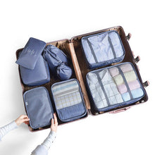 Load image into Gallery viewer, 8pcs Travel Home Clothes Quilt Blanket Storage Bag Set Shoes Partition Tidy Organizer Wardrobe Suitcase Pouch Packing Cube Bags