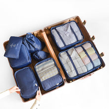 Load image into Gallery viewer, 8pcs Travel Home Clothes Quilt Blanket Storage Bag Set Shoes Partition Tidy Organizer Wardrobe Suitcase Pouch Packing Cube Bags