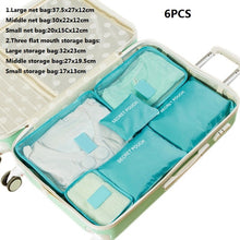 Load image into Gallery viewer, 8pcs Travel Home Clothes Quilt Blanket Storage Bag Set Shoes Partition Tidy Organizer Wardrobe Suitcase Pouch Packing Cube Bags