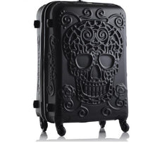 Load image into Gallery viewer, Travel tale personality fashion 19/24/28 Inch Rolling Luggage Spinner brand Travel Suitcase original 3d skull luggage