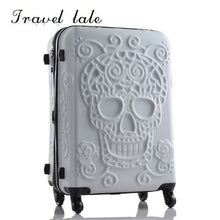 Load image into Gallery viewer, Travel tale personality fashion 19/24/28 Inch Rolling Luggage Spinner brand Travel Suitcase original 3d skull luggage