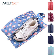 Load image into Gallery viewer, Portable Waterproof Travel Shoe Bag Nylon Storage Bag Pouch Convenient Storage Organizer Shoes Sorting Zipper Tote
