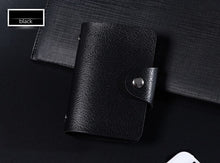 Load image into Gallery viewer, New PU Leather Function 24 Bits Card Case Business Card Holder Men Women Credit Passport Card Bag ID Passport Card Wallet H088