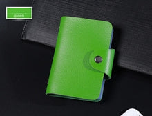 Load image into Gallery viewer, New PU Leather Function 24 Bits Card Case Business Card Holder Men Women Credit Passport Card Bag ID Passport Card Wallet H088
