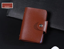 Load image into Gallery viewer, New PU Leather Function 24 Bits Card Case Business Card Holder Men Women Credit Passport Card Bag ID Passport Card Wallet H088