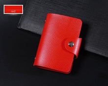 Load image into Gallery viewer, New PU Leather Function 24 Bits Card Case Business Card Holder Men Women Credit Passport Card Bag ID Passport Card Wallet H088