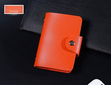 Load image into Gallery viewer, New PU Leather Function 24 Bits Card Case Business Card Holder Men Women Credit Passport Card Bag ID Passport Card Wallet H088