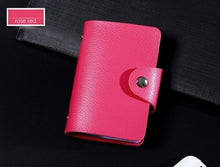 Load image into Gallery viewer, New PU Leather Function 24 Bits Card Case Business Card Holder Men Women Credit Passport Card Bag ID Passport Card Wallet H088