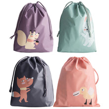 Load image into Gallery viewer, Portable Waterproof Cartoon Travel Pouch Suitcase Shoes Underwear Travel Storage Bag Organizer Clothes Packing Drawstring Bag