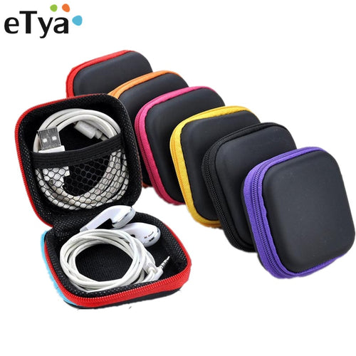 eTya Travel Accessories Bags Pouch Mini Earphone Headphone Headset SD Card Phone Data Line Storage Bag Coin Money Organizer Box